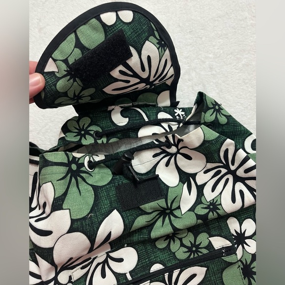 Pacific legend Hawaii USA cloth mini backpack green floral pattern - Picture 7 of 9